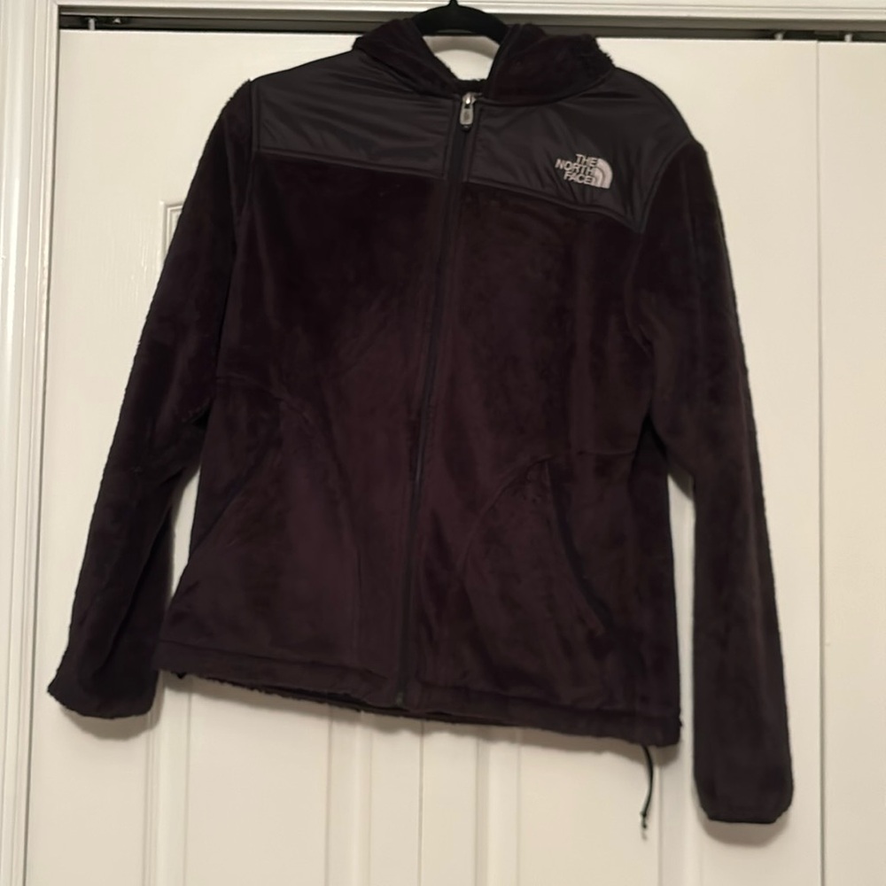 Like New!  Fuzzy black North Face Jacket